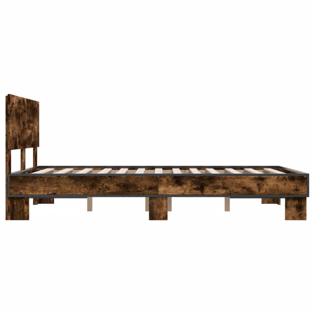 Bed Frame | Smoked Oak | Engineered wood, metal, plywood