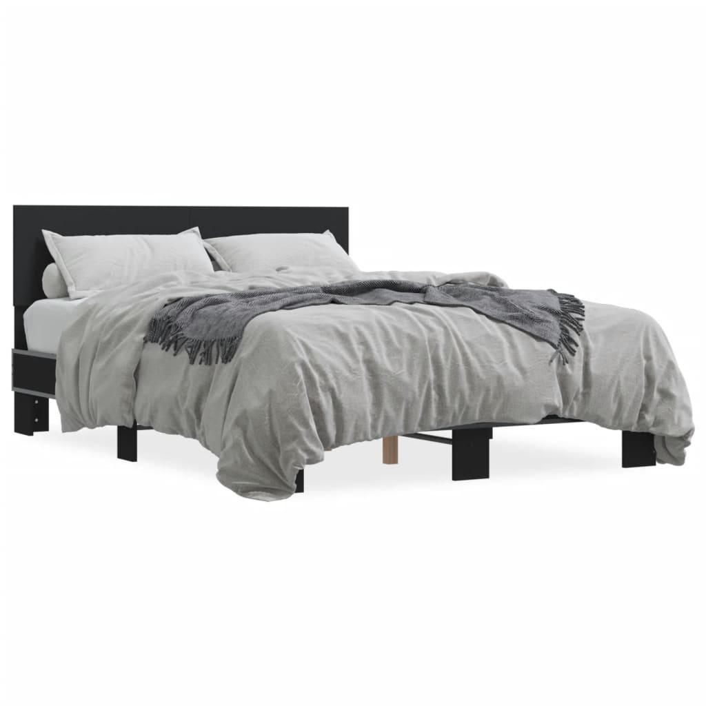 Bed Frame without Mattress Black 120x200 cm