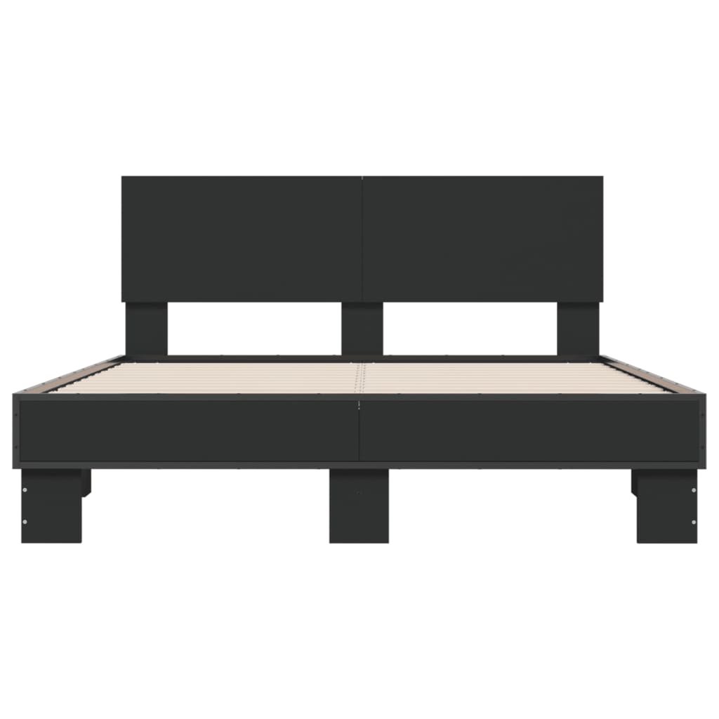 Bed Frame without Mattress Black 120x200 cm