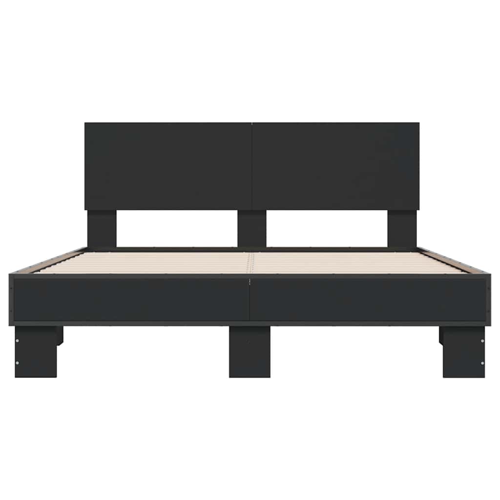 Bed Frame without Mattress Black 120x190 cm