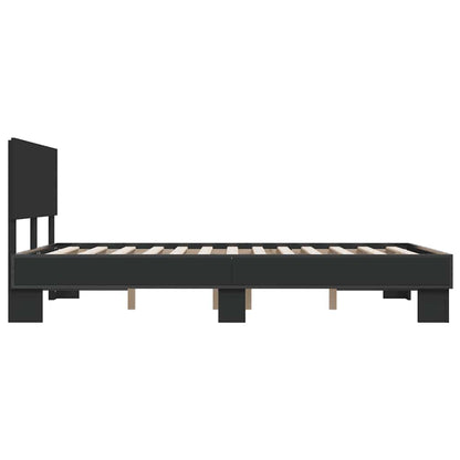 Bed Frame without Mattress Black 120x190 cm