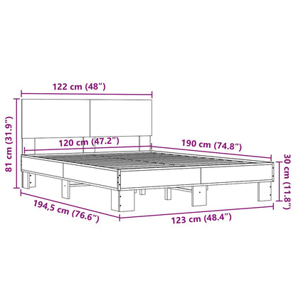 Bed Frame | Black | Engineered wood, metal, plywood | Small Double