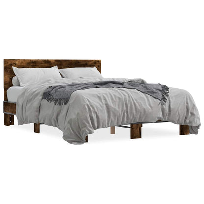Bed Frame | Smoked Oak | Engineered wood | Double |  Durable  | Bed Frame