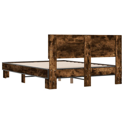 Bed Frame | Smoked Oak | Engineered wood | Double |  Durable  | Bed Frame