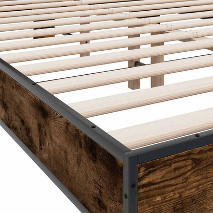 Bed Frame | Smoked Oak | Engineered wood | Double |  Durable  | Bed Frame