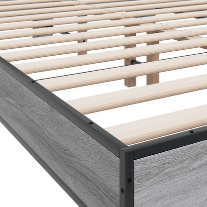 Bed Frame | Grey Sonoma | Engineered wood, metal | Double | Bed Frame