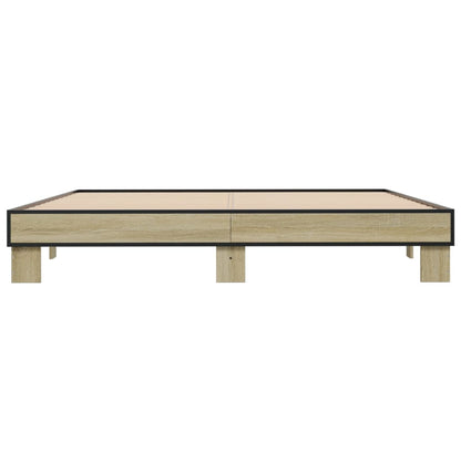 Bed Frame without Mattress Sonoma Oak 200x200 cm