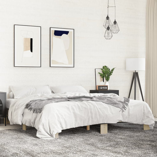 Bed Frame without Mattress Sonoma Oak 200x200 cm