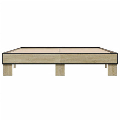 Bed Frame without Mattress Sonoma Oak 150x200 cm King Size