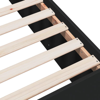Bed Frame without Mattress Black 160x200 cm