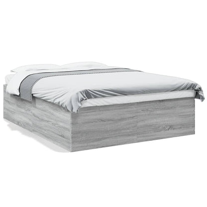 Bed Frame without Mattress Grey Sonoma 160x200 cm