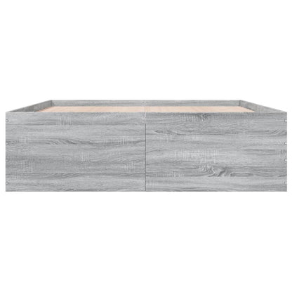 Bed Frame without Mattress Grey Sonoma 160x200 cm