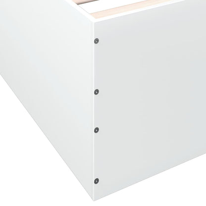 Bed Frame without Mattress White 150x200 cm