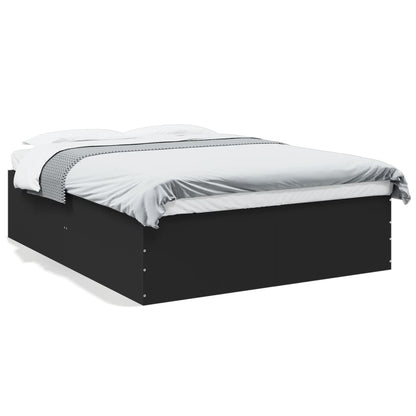 Bed Frame without Mattress Black 150x200 cm