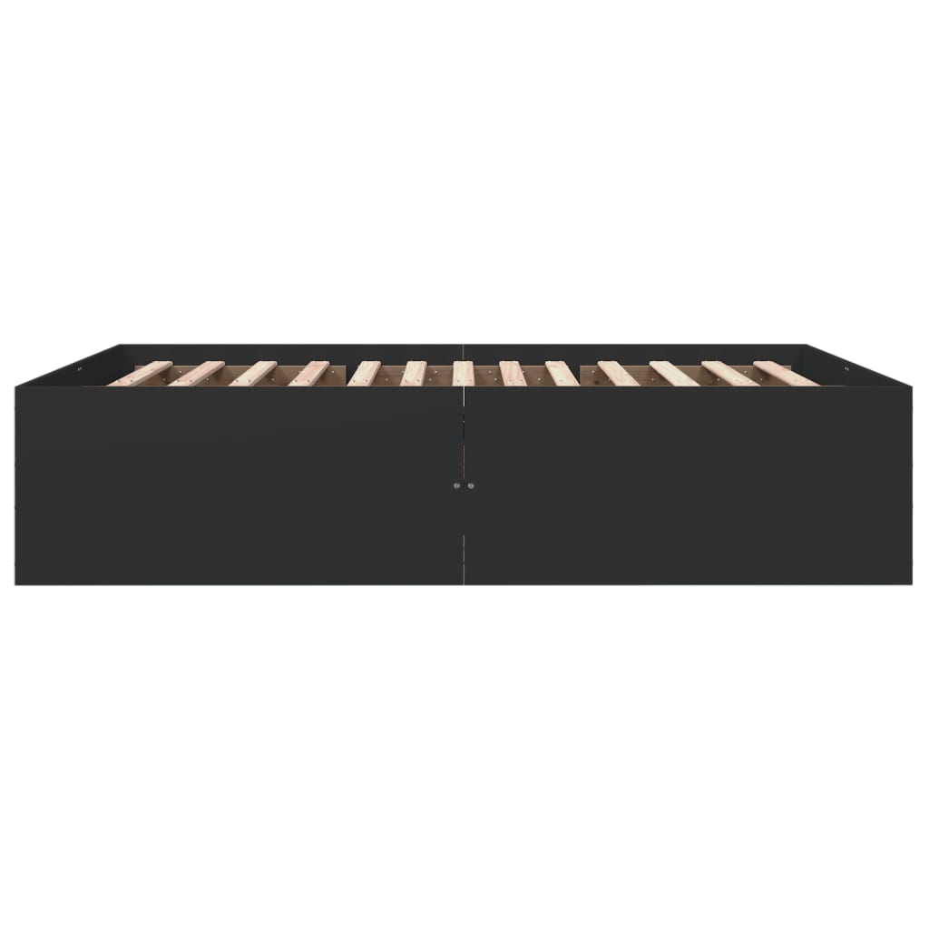 Bed Frame without Mattress Black 150x200 cm