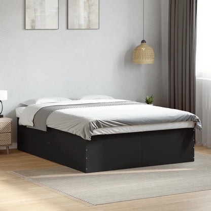 Bed Frame without Mattress Black 150x200 cm