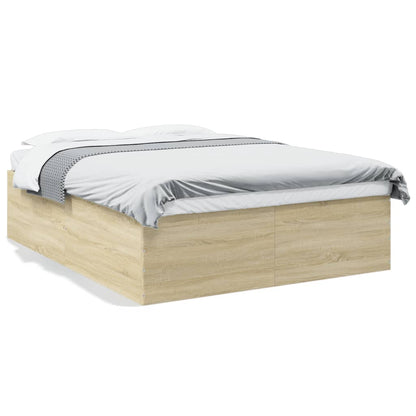 Bed Frame without Mattress Sonoma Oak 150x200 cm