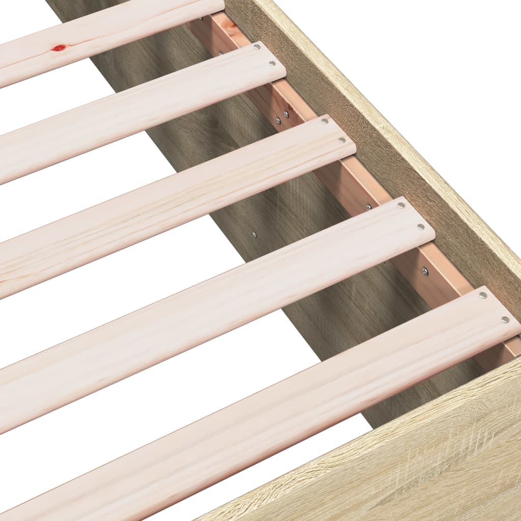 Bed Frame without Mattress Sonoma Oak 150x200 cm