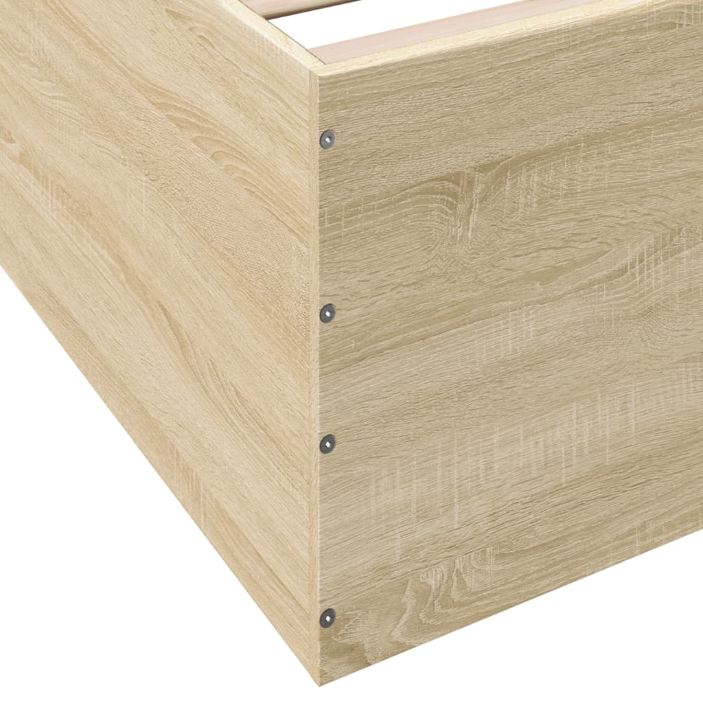 Bed Frame without Mattress Sonoma Oak 150x200 cm