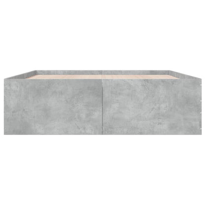 Bed Frame without Mattress Concrete Grey 150x200 cm