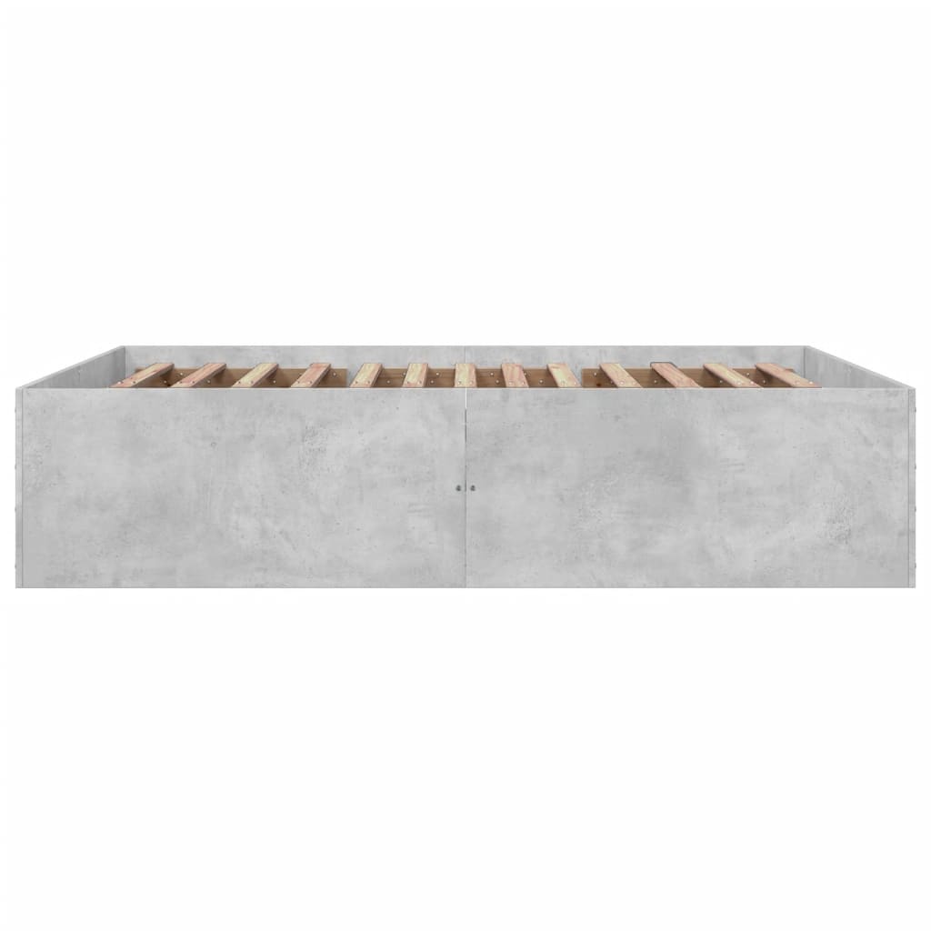 Bed Frame without Mattress Concrete Grey 150x200 cm