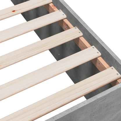Bed Frame without Mattress Concrete Grey 150x200 cm