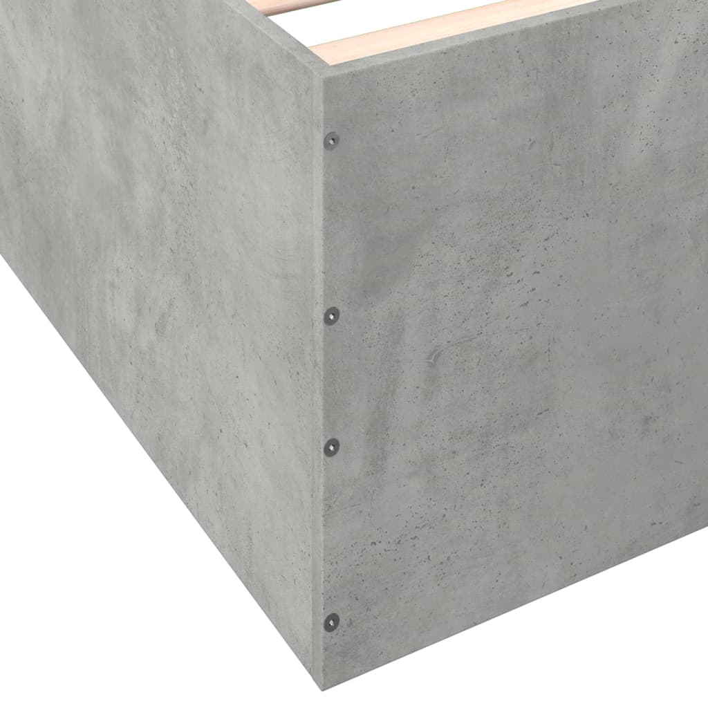 Bed Frame without Mattress Concrete Grey 150x200 cm