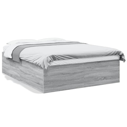 Bed Frame without Mattress Grey Sonoma 150x200 cm
