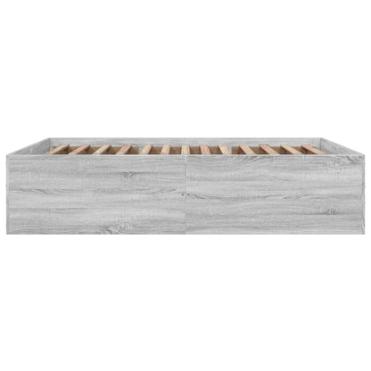 Bed Frame without Mattress Grey Sonoma 150x200 cm