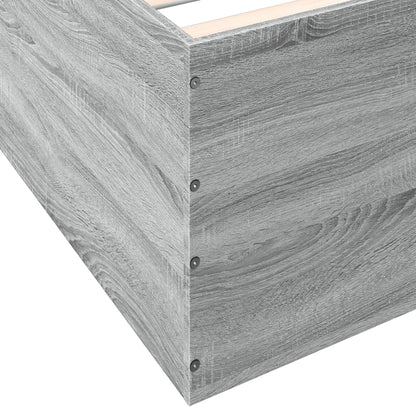 Bed Frame without Mattress Grey Sonoma 150x200 cm