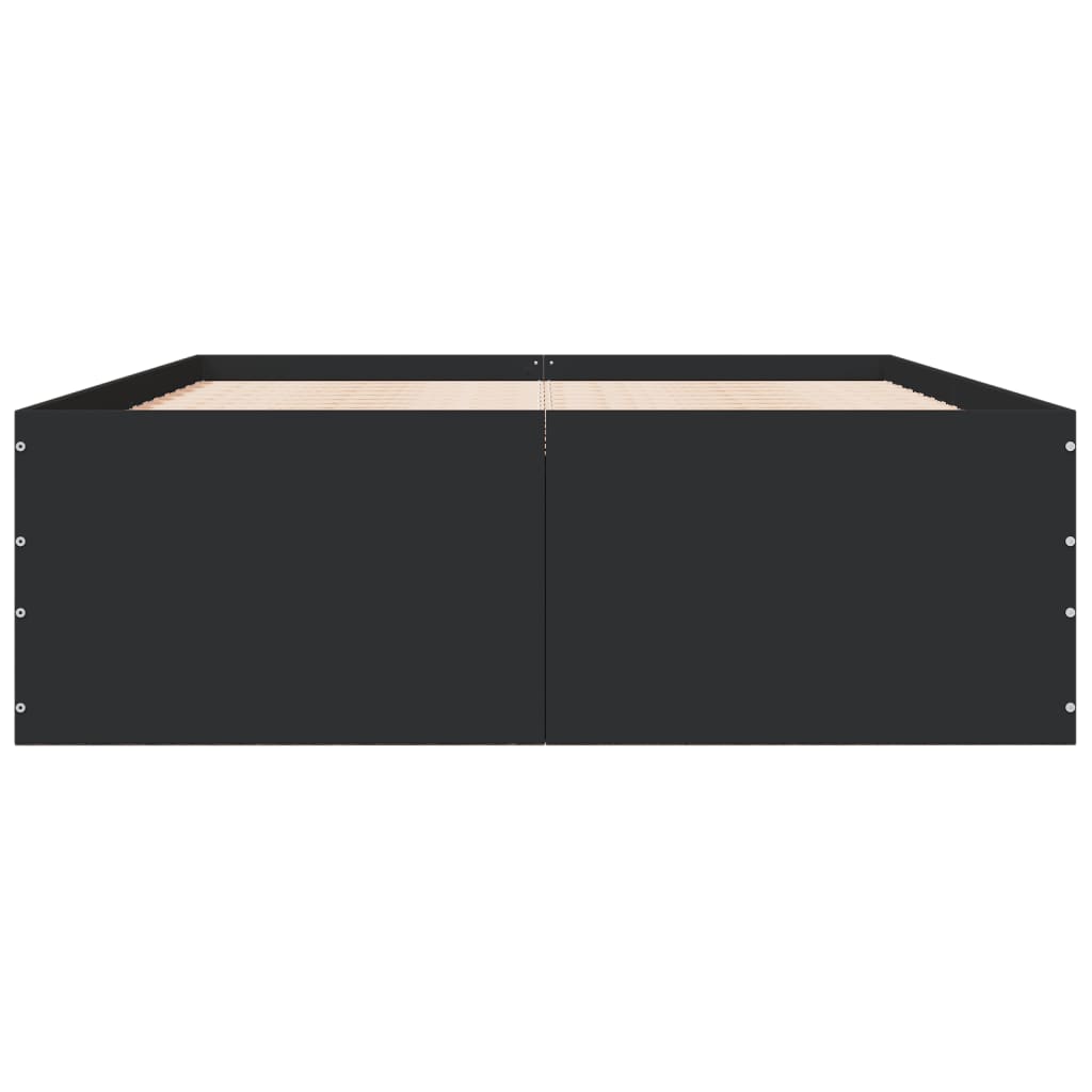Bed Frame without Mattress Black 140x200 cm