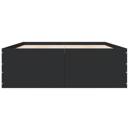 Bed Frame without Mattress Black 140x200 cm