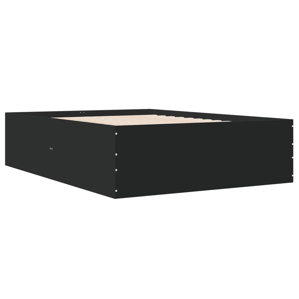 Bed Frame without Mattress Black 140x200 cm