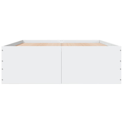 Bed Frame without Mattress White 120x200 cm