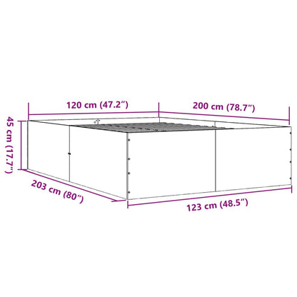 Bed Frame without Mattress White 120x200 cm