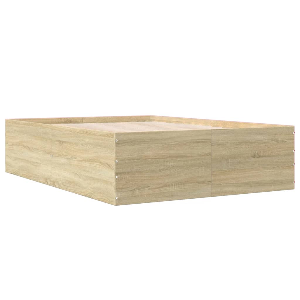 Bed Frame without Mattress Sonoma Oak 120x200 cm