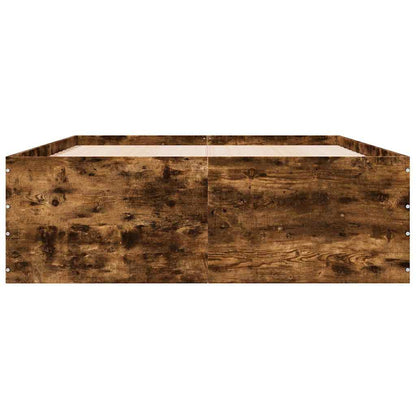Bed Frame without Mattress Smoked Oak 120x200 cm