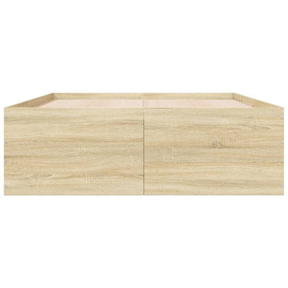 Bed Frame without Mattress Sonoma Oak 135x190 cm Double