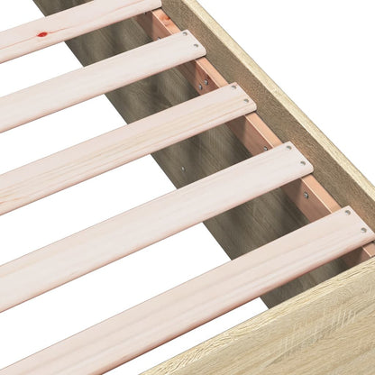 Bed Frame without Mattress Sonoma Oak 135x190 cm Double