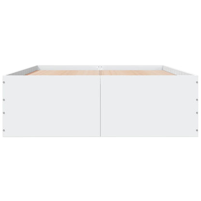 Bed Frame without Mattress White 120x190 cm Small Double