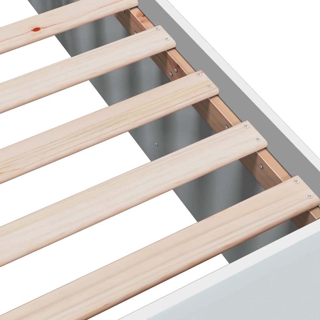 Bed Frame without Mattress White 120x190 cm Small Double