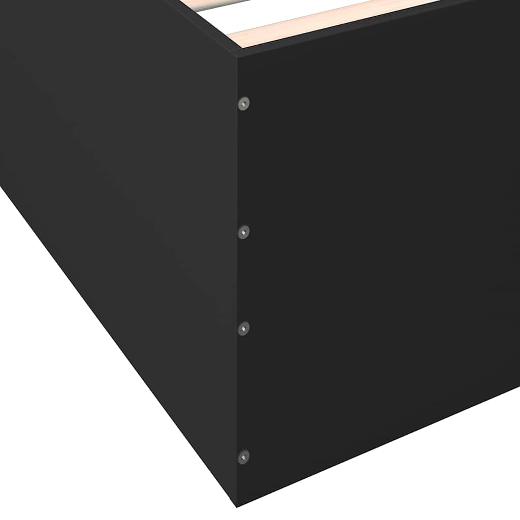 Bed Frame without Mattress Black 120x190 cm Small Double