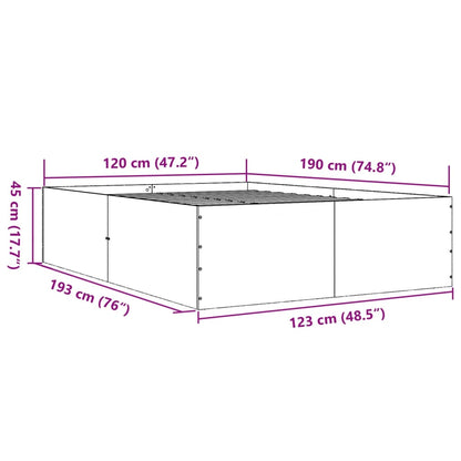 Bed Frame without Mattress Sonoma Oak 120x190 cm Small Double