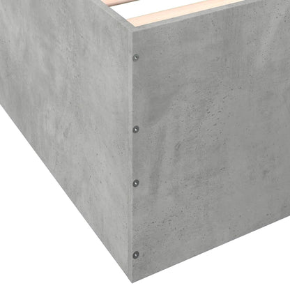 Bed Frame without Mattress Concrete Grey 120x190 cm Small Double