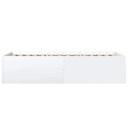 Bed Frame without Mattress White 100x200 cm