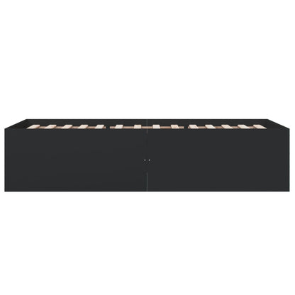 Bed Frame without Mattress Black 100x200 cm