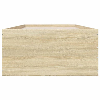 Bed Frame without Mattress Sonoma Oak 100x200 cm