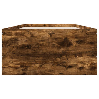 Bed Frame without Mattress Smoked Oak 100x200 cm