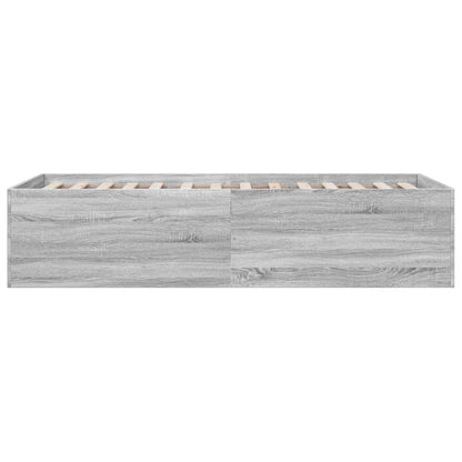 Bed Frame without Mattress Grey Sonoma 100x200 cm