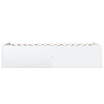 Bed Frame without Mattress White 90x190 cm Single
